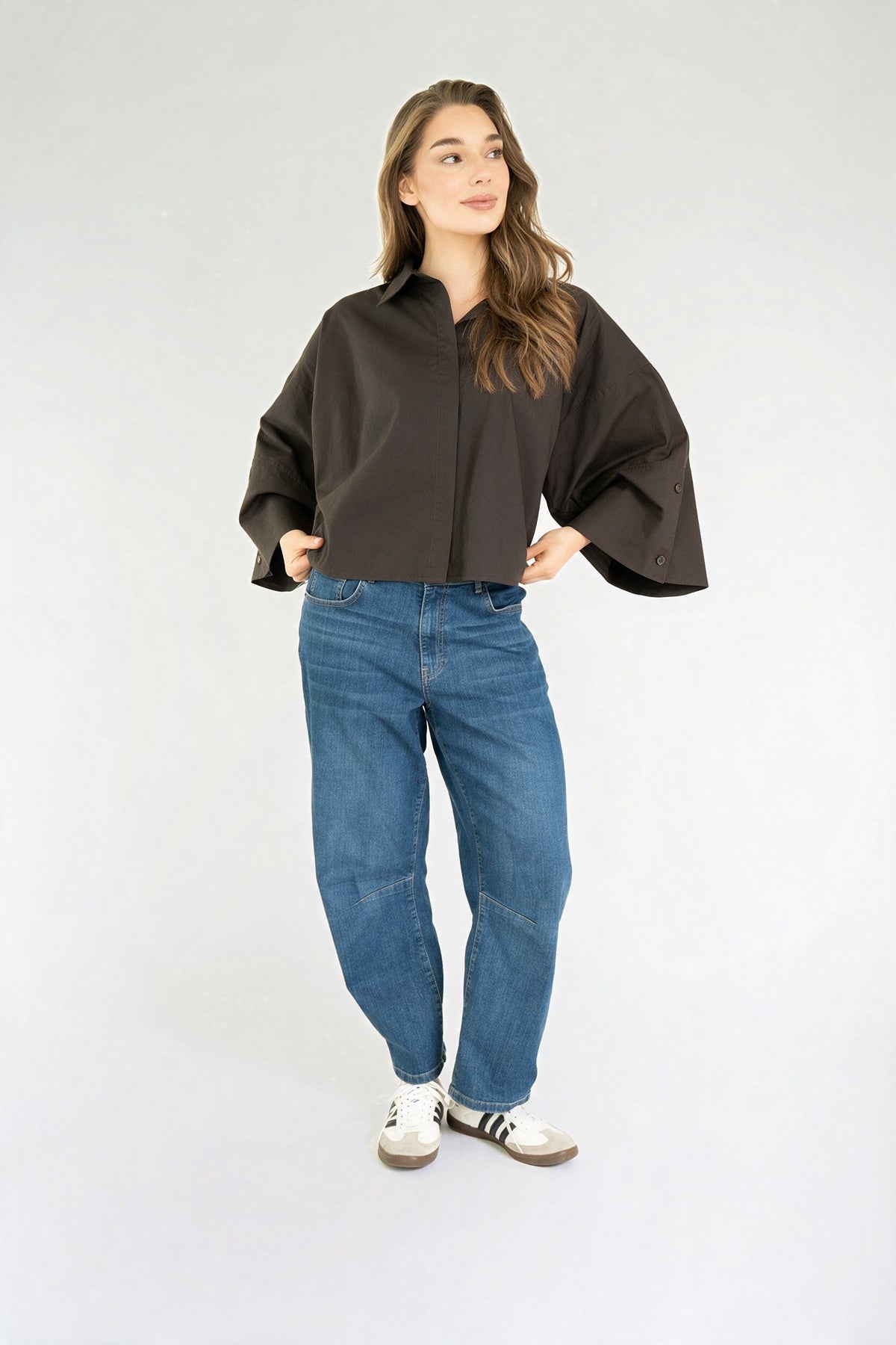 VARISSA BLOUSE DARK BROWN