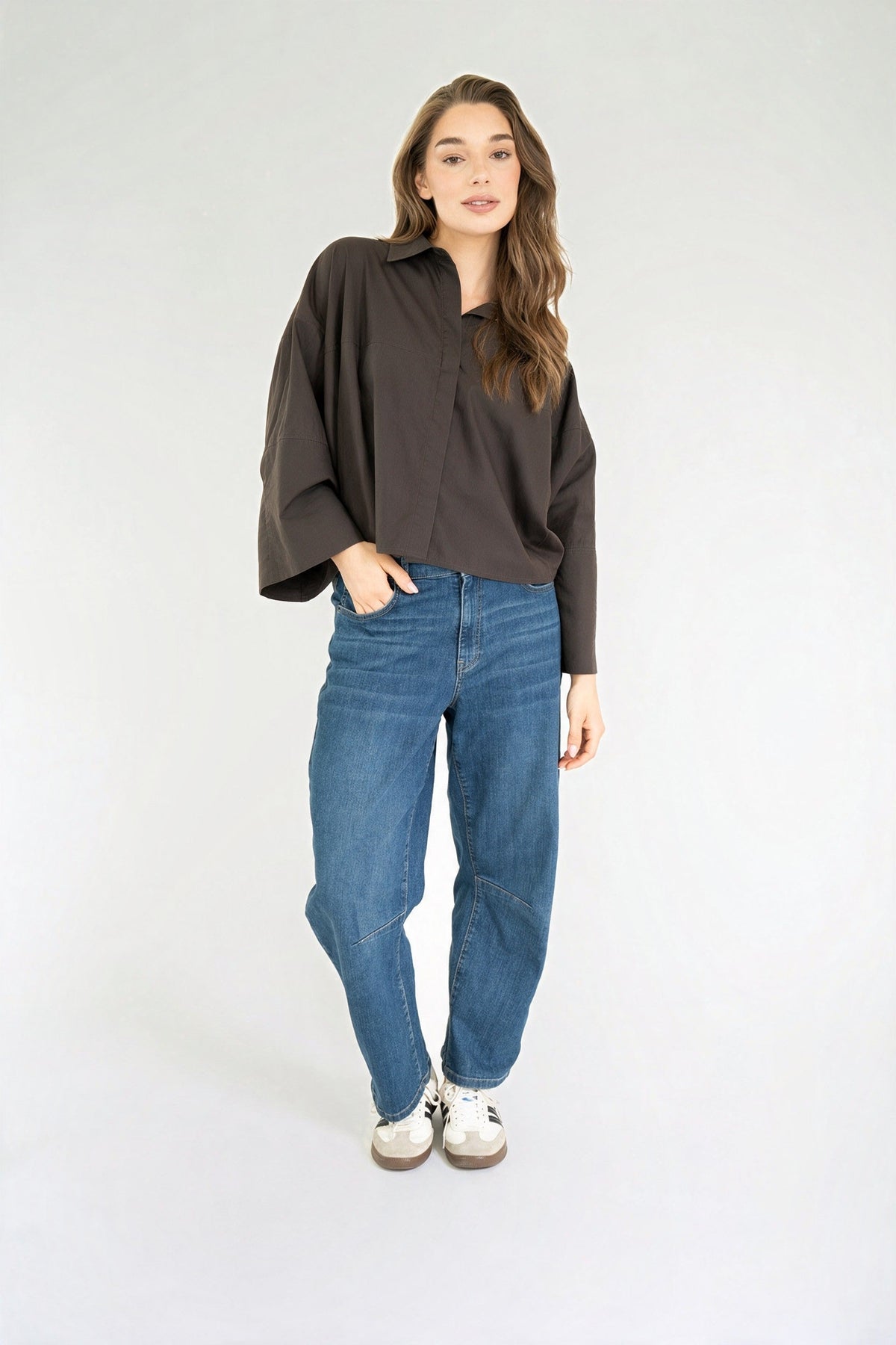 VARISSA BLOUSE DARK BROWN
