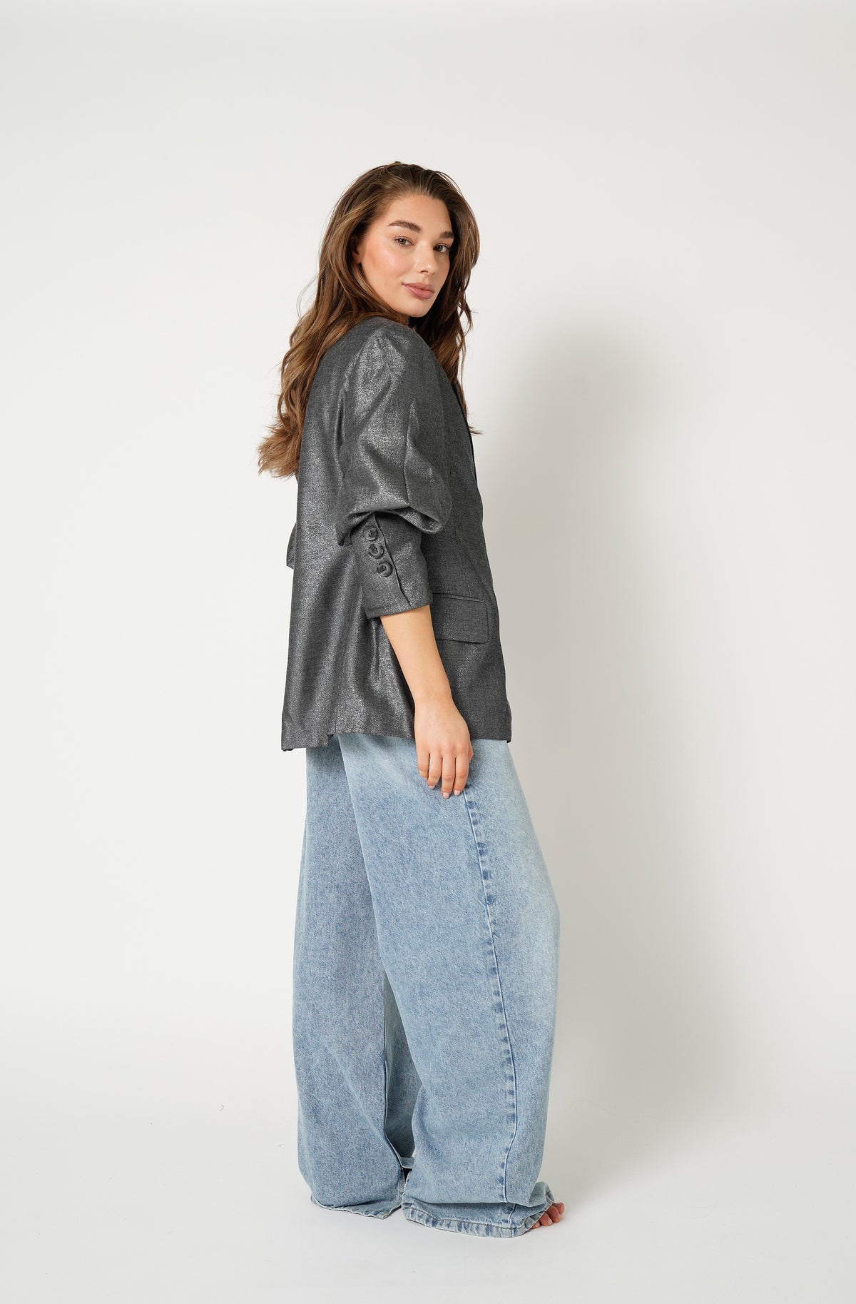Elle Blazer Glitter Dark Blue