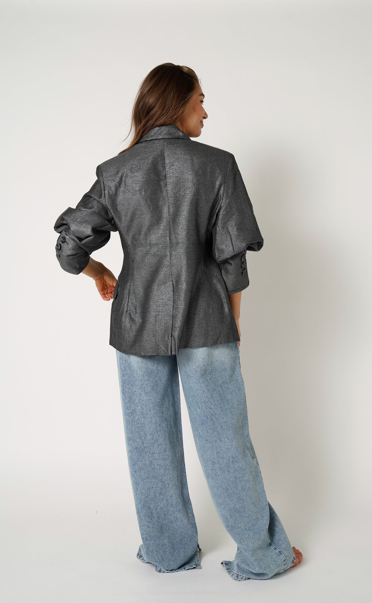 Elle Blazer Glitter Dark Blue
