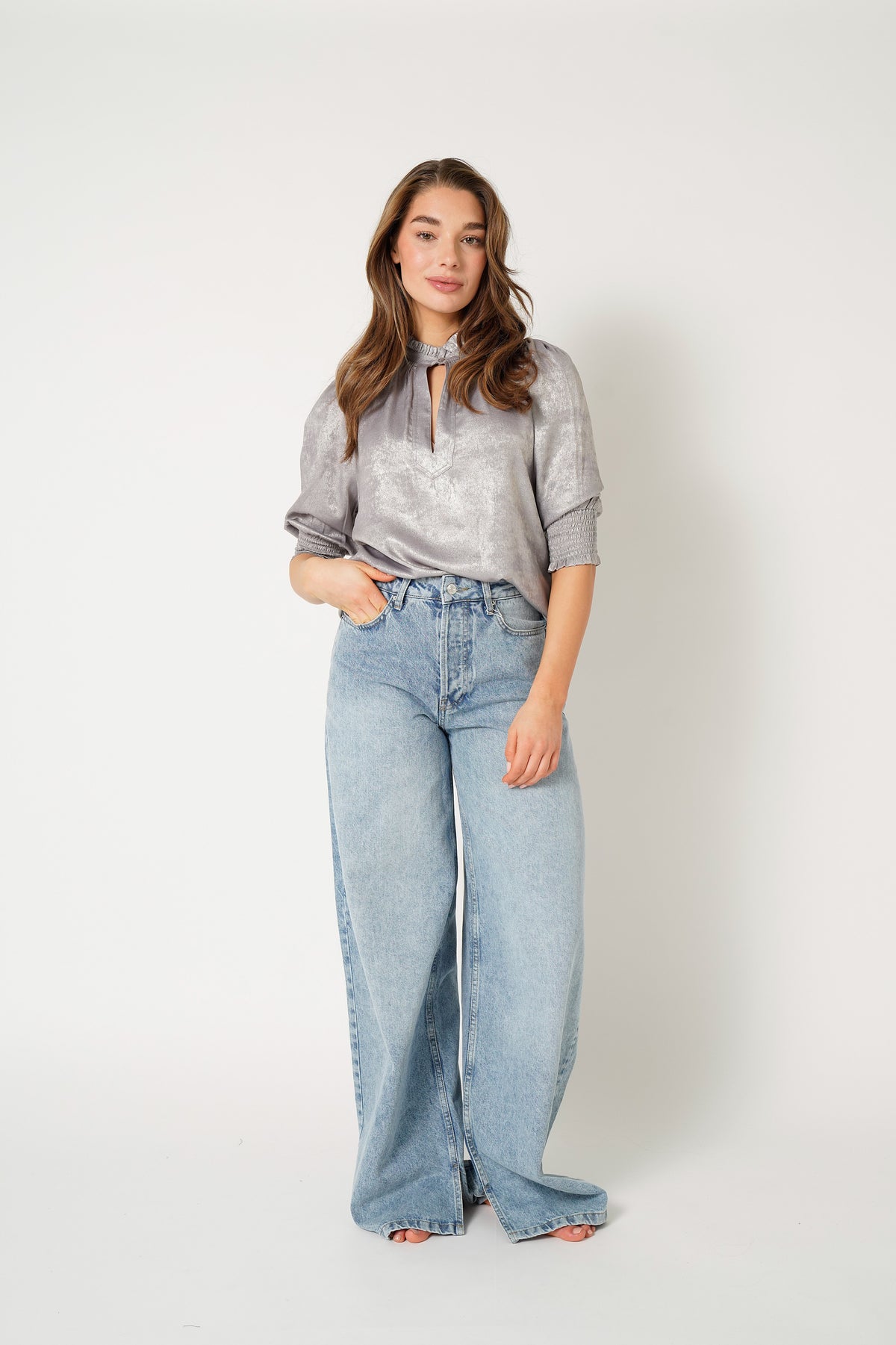 Elise Blouse 25 Grey Shine