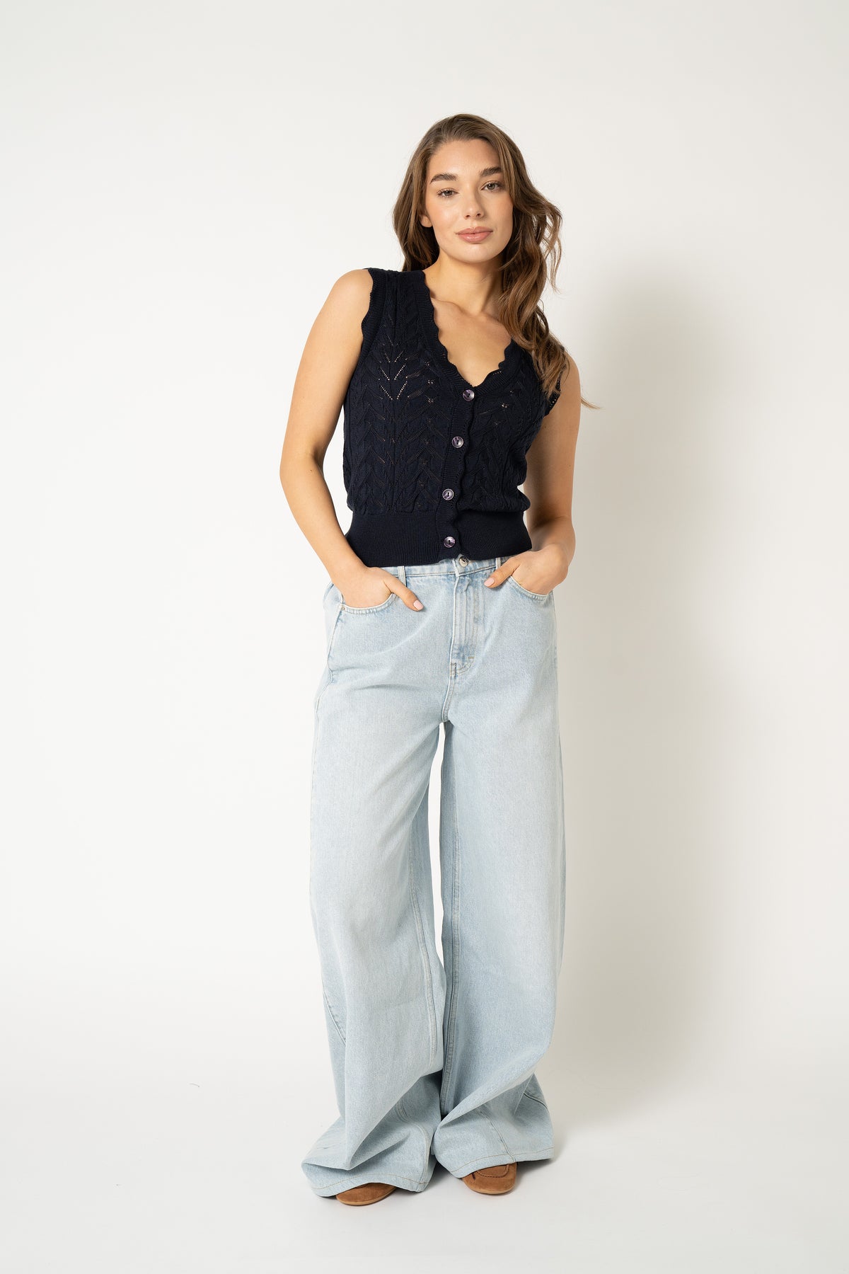 Isabella Knitted Dark Night Blue