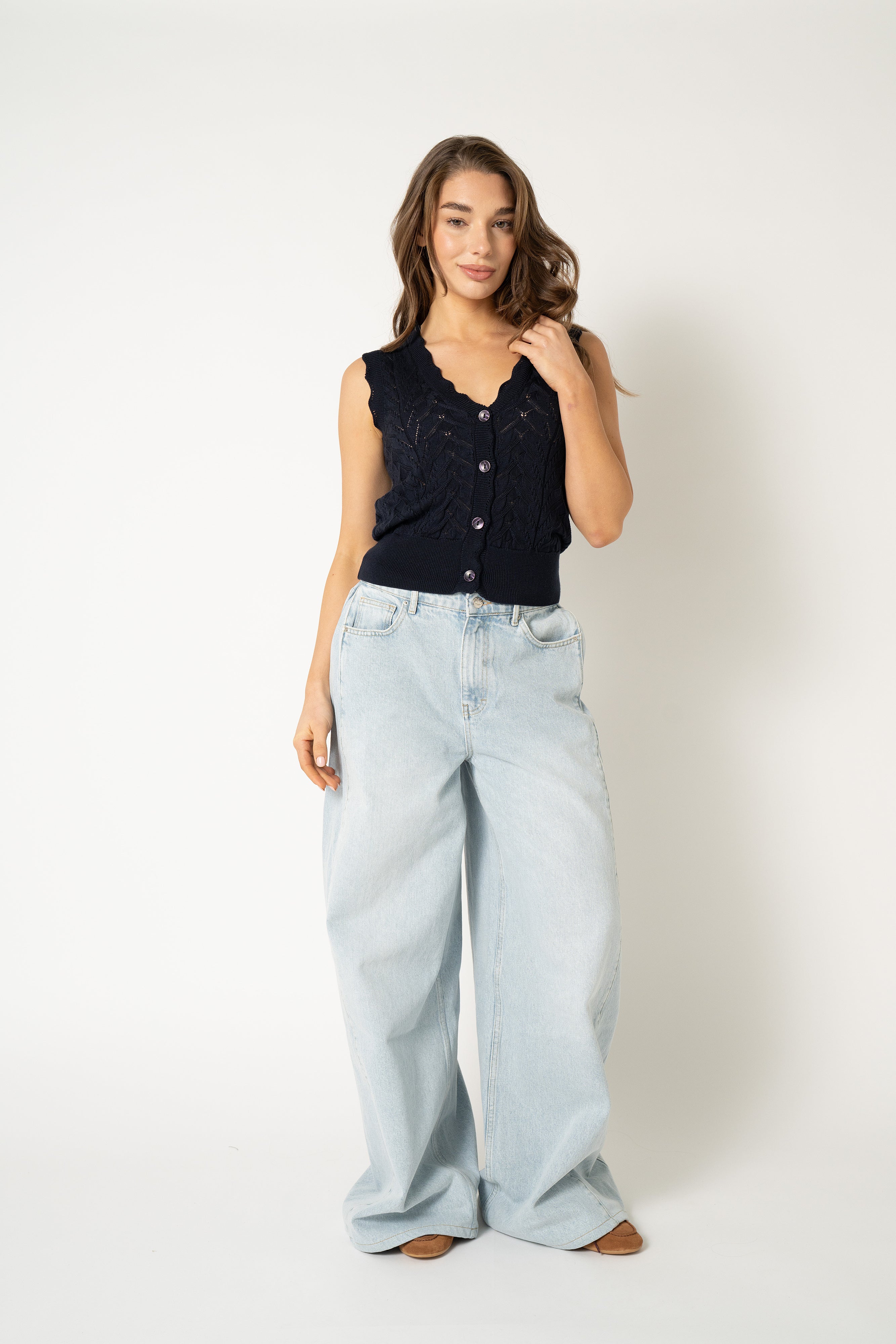 Isabella Knitted Dark Night Blue