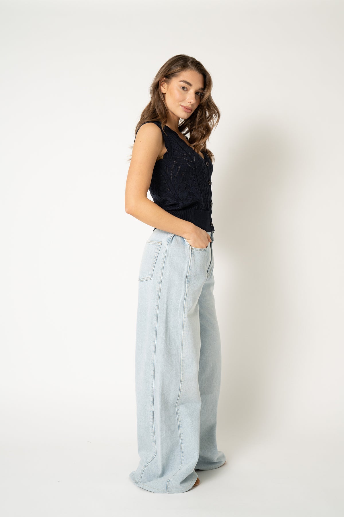 Isabella Knitted Dark Night Blue