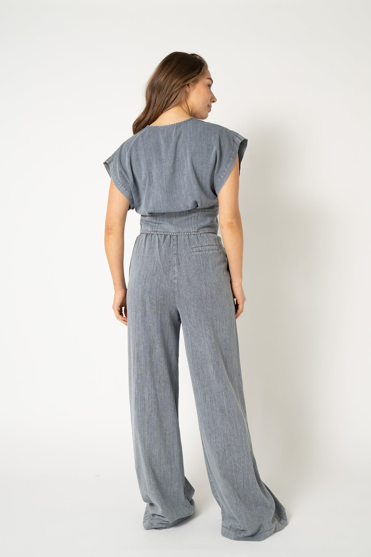 BOHIC DENIM JEANS Destroyed Denim Striped
