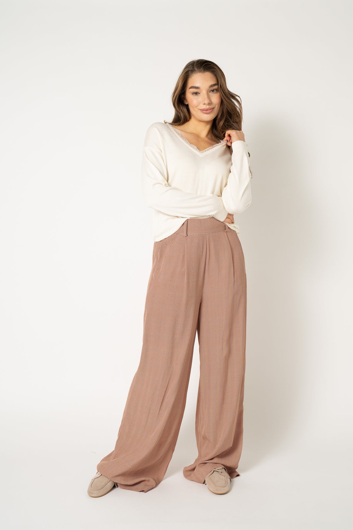Charlotte Knitted Off White
