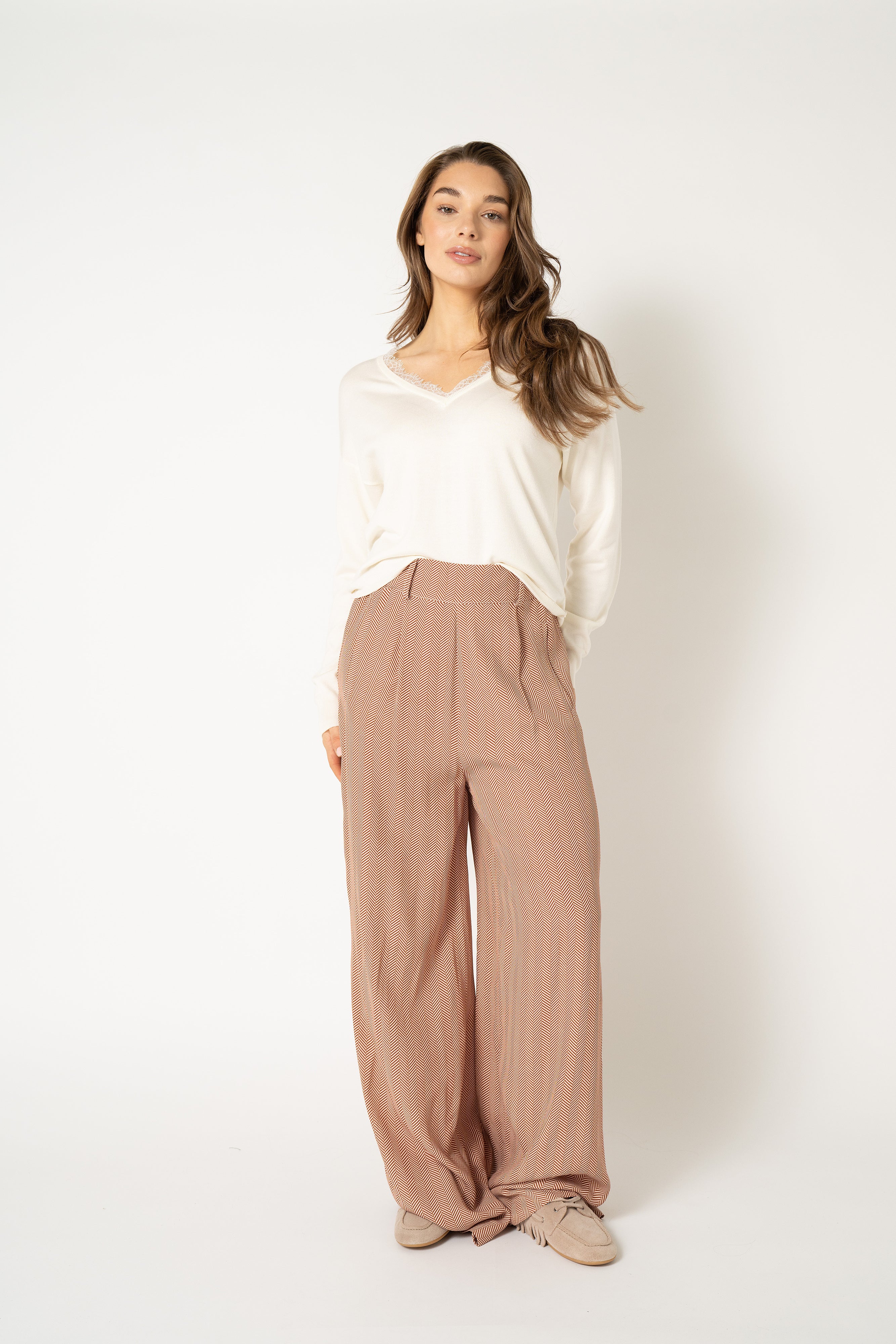 JILDAU TROUSER 26 Brown Wave