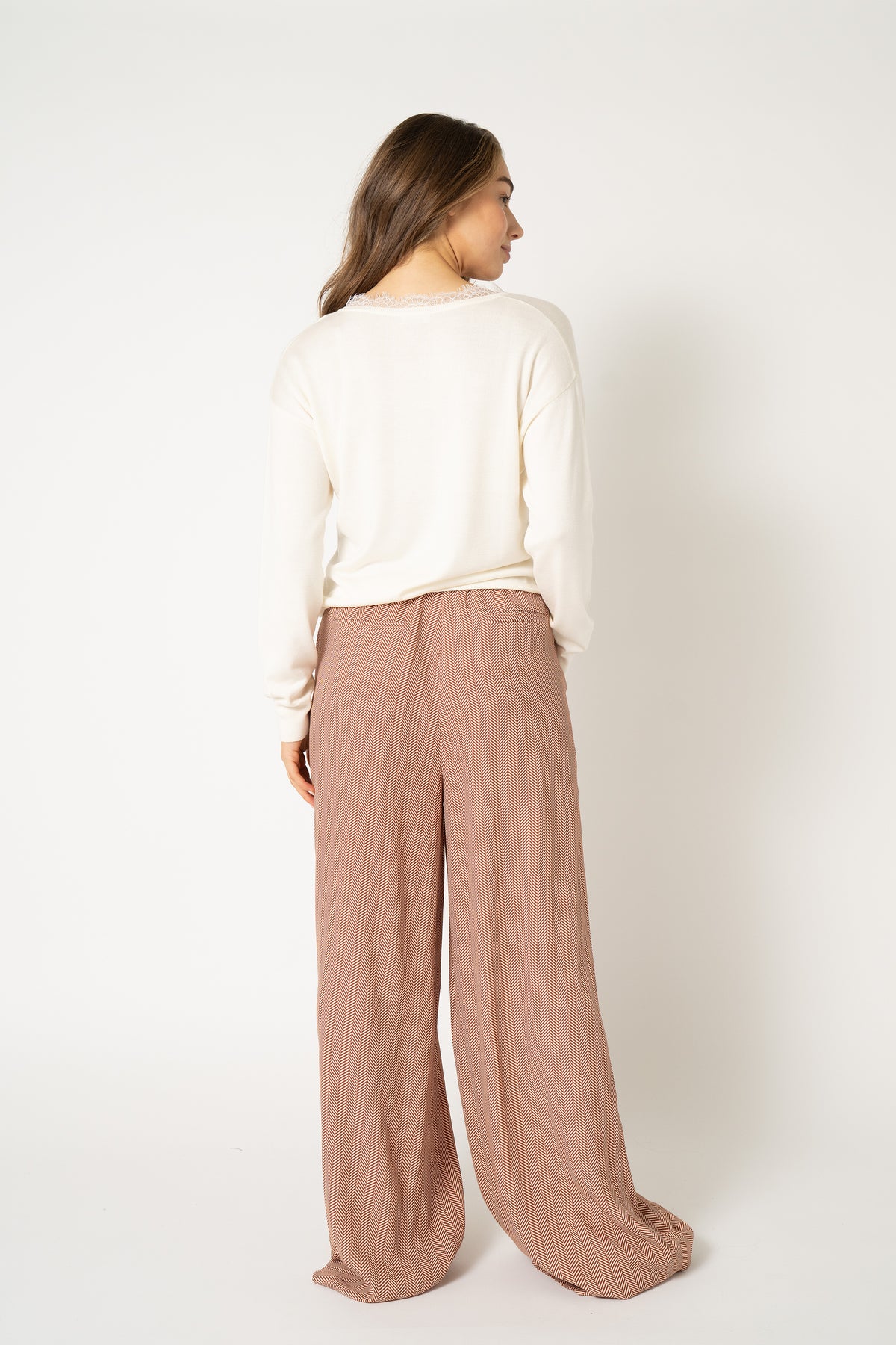 JILDAU TROUSER 26 Brown Wave