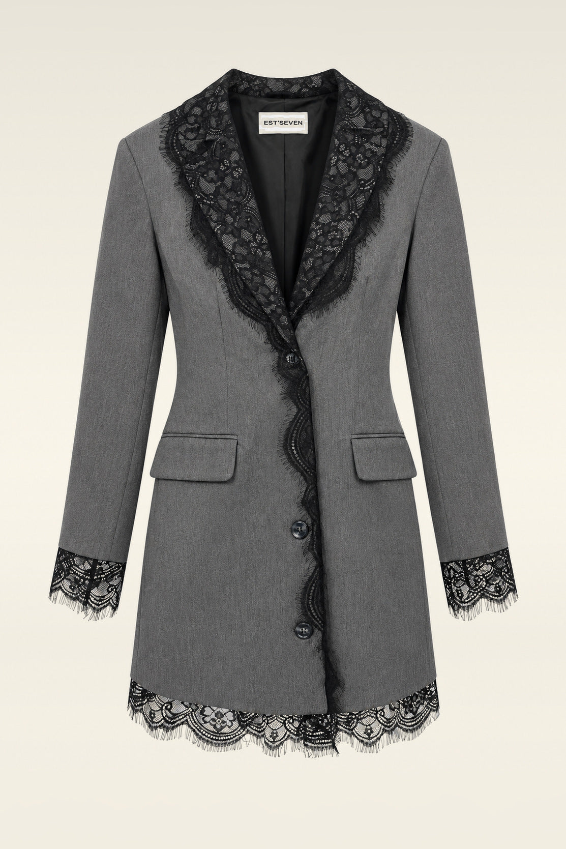JOEY BLAZER DRESS DARK GREY