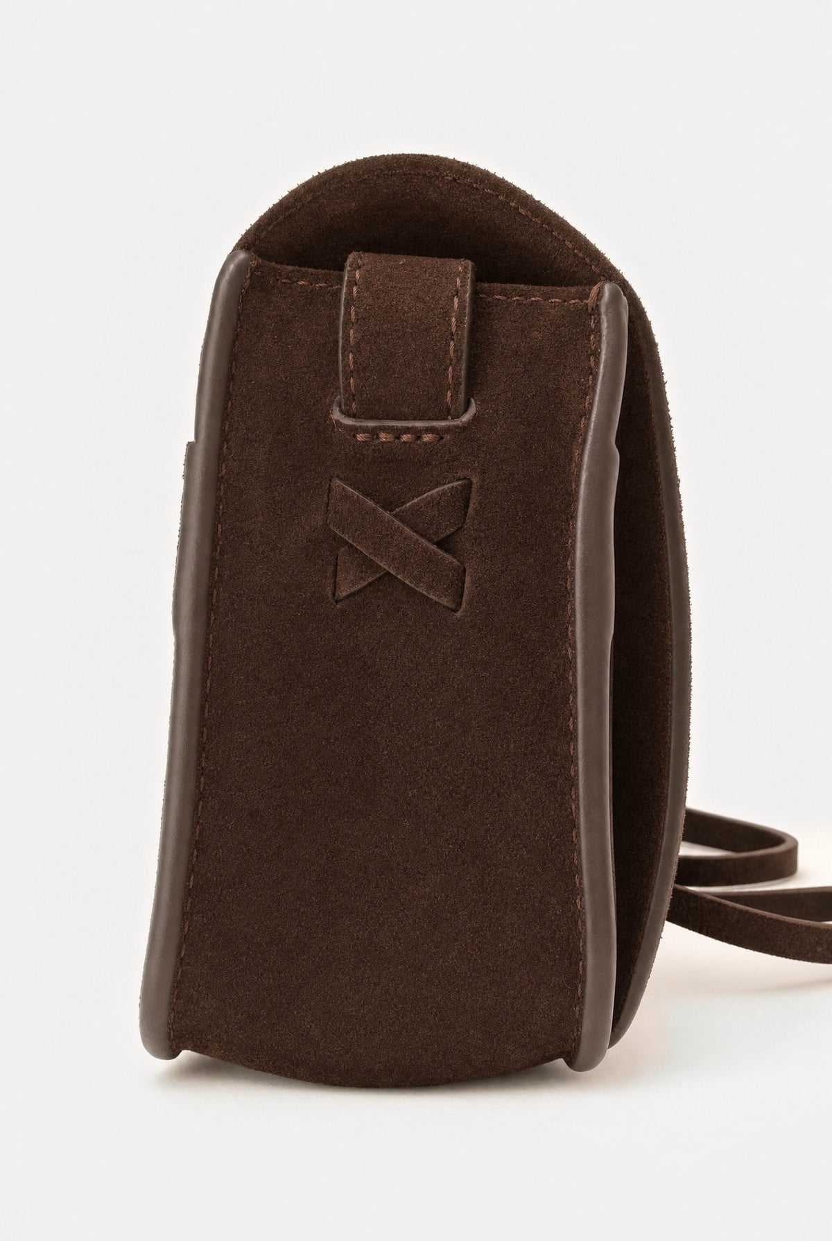 NOE BAG DARK BROWN SUEDE — Seitenansicht