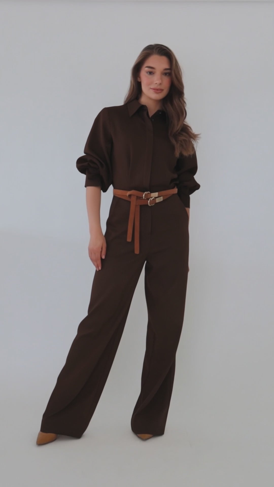 IMENNY JUMPSUIT DARK BROWN